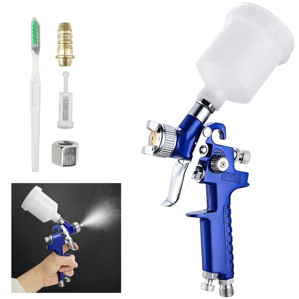 

H-2000 Pneumatic Spray-Gun HVLP Spray Tool 0.8/1.0mm Nozzle With Quick Connector Spray-Gun For Car Furniture Painting Repair