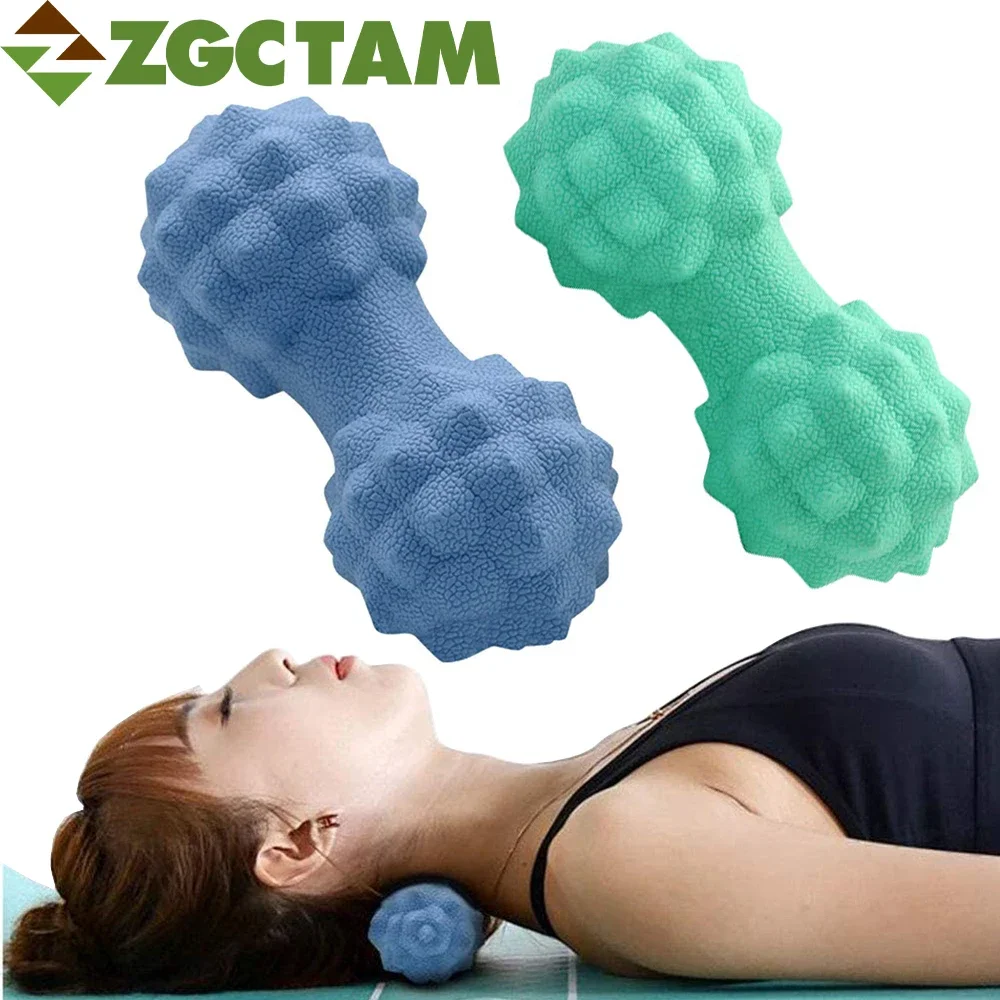 

Double Lacrosse Peanut Massage Ball, Deep Tissue Trigger Point Therapy Tool for Relieves Pain Hips Back Spine Legs Shoulder Neck