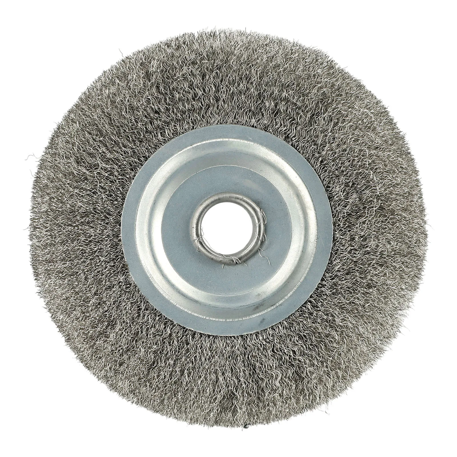 Brosse à Roue à Sertir en Acier Inoxydable, Rouille Rugueuse, Broyeur d'Établi, Ébavurage et Décarburation, 1 Pièce