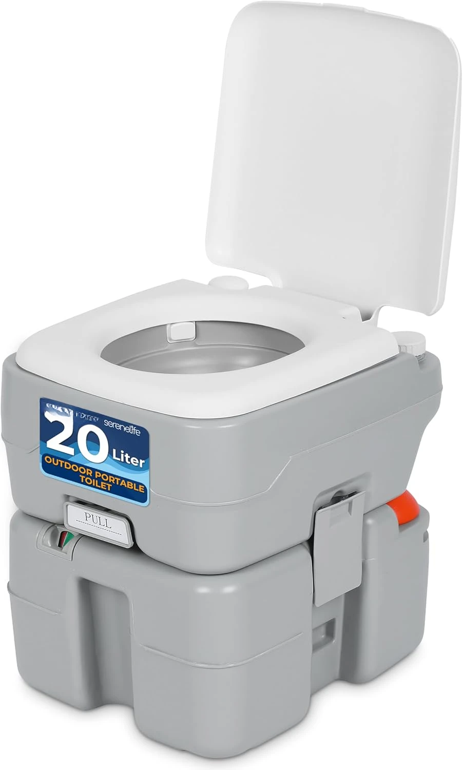 

20L Portable Toilet for Adults, Leak Proof Camping Toilet with Detachable Waste Tank, Ideal for Camping and Other Rec