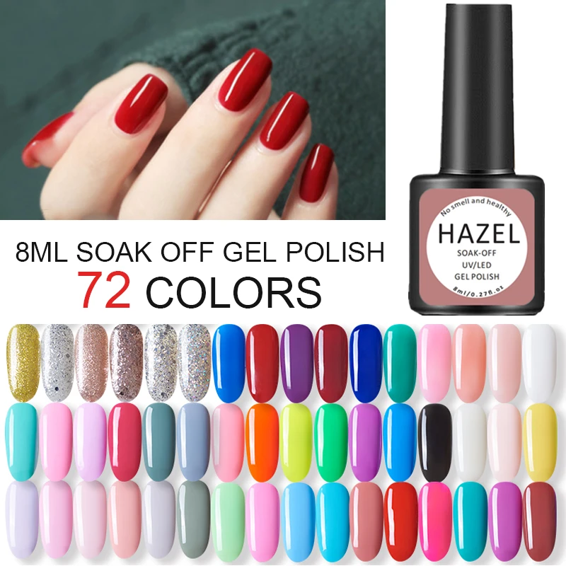 

HAZEL Base/Top Coat Nail Gel Primer Matt Top Coat UV Gel Nail PolishLong Lasting Soak off Varnish Gel Polish Manicure Nail Art