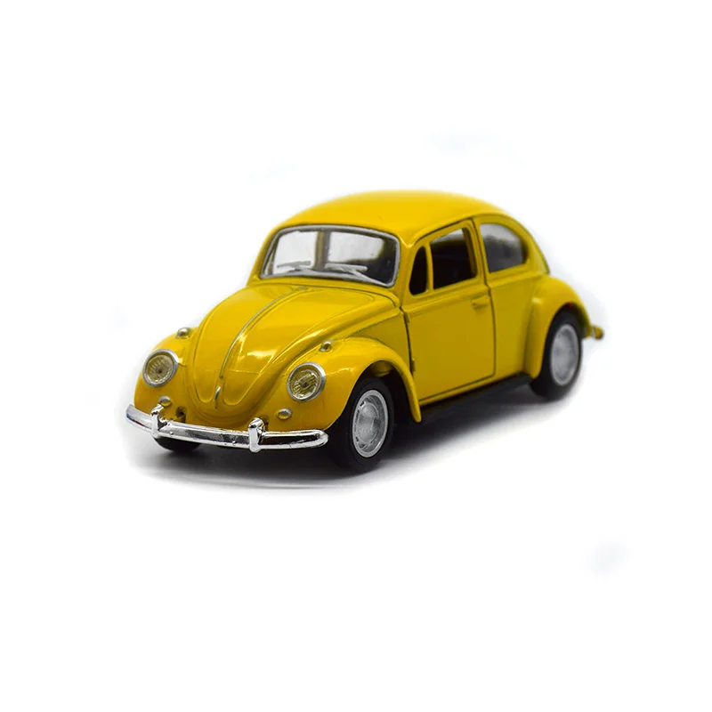 Alloy Car Model Beetle Vintage Door Opening Force Children\'s Toy Motorcar Cake Decoration Auto Carrying Accessories for Boy Gift