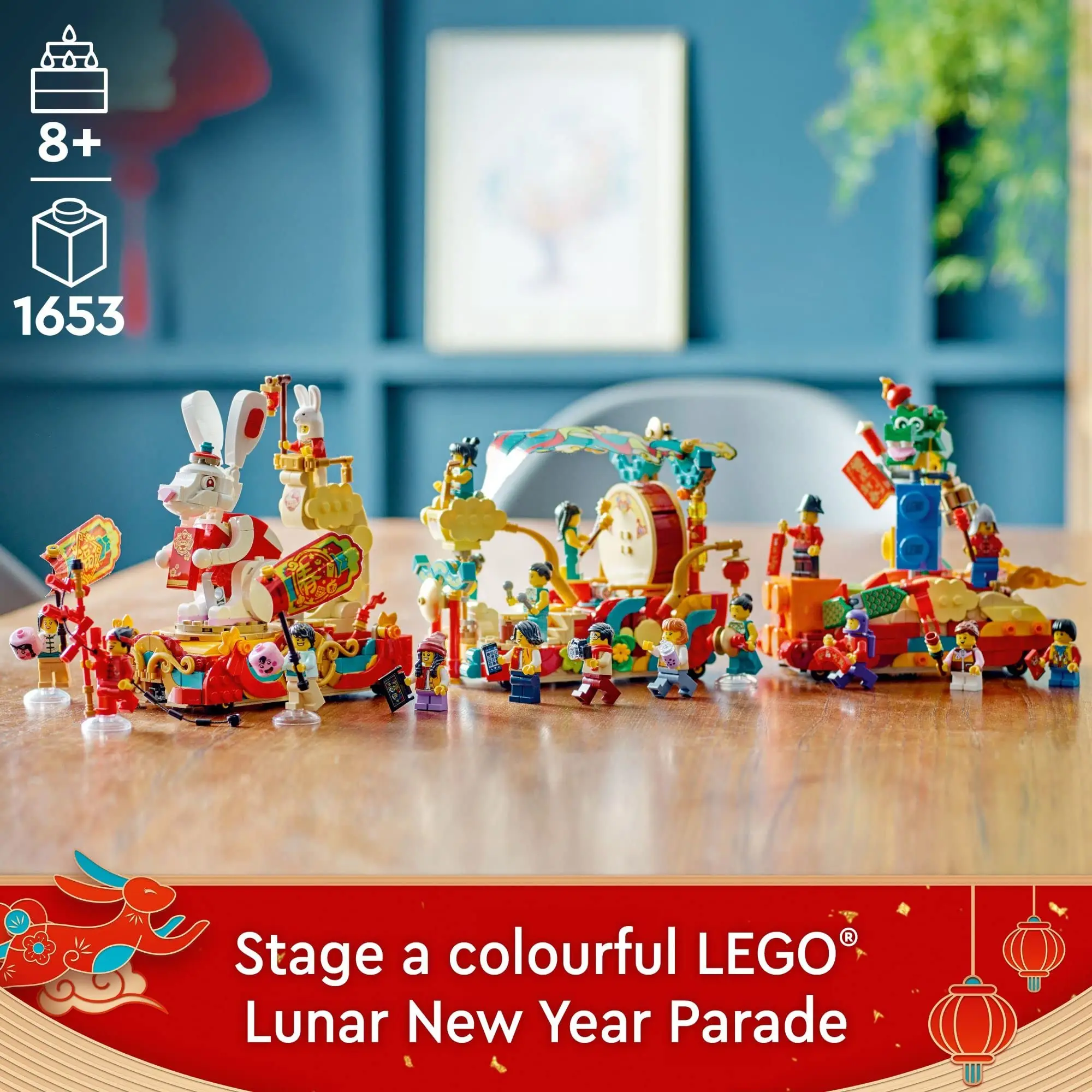 LEGO Lunar New Year Parade 80111 Building Toy Set for Kids, Boys and Girls Ages 8+ Birthday Christmas Gift (1,653 Pieces)