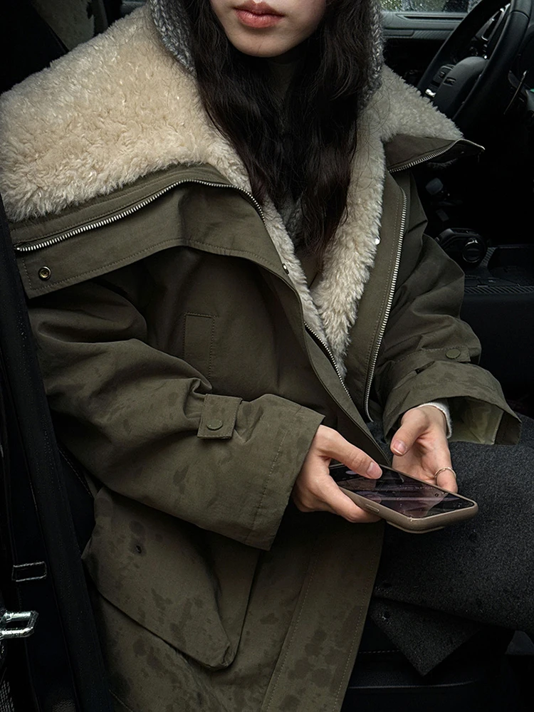 معاطف FANAN كلاسيكية سميكة ودافئة للنساء بتصميم من الفرو الصناعي ملابس خارجية أنيقة سترة عصرية شتوية جديدة #2