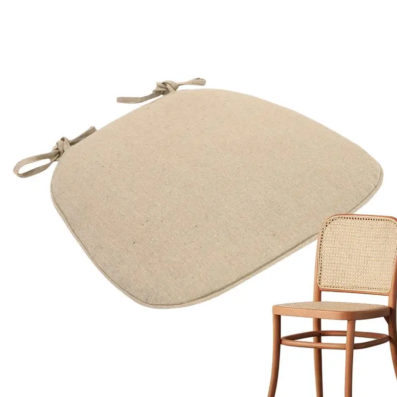 Chair Cushions With Ties U-Shape Linen Chair Pad Dining Chair Cushions Memory Foam Seat For Home Office Car Pain relief Cushion