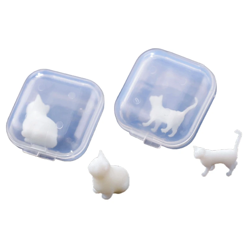 Modelo gatinho plástico artesanal, modelo enchimento epóxi, suprimentos para fabricação joias, dropship