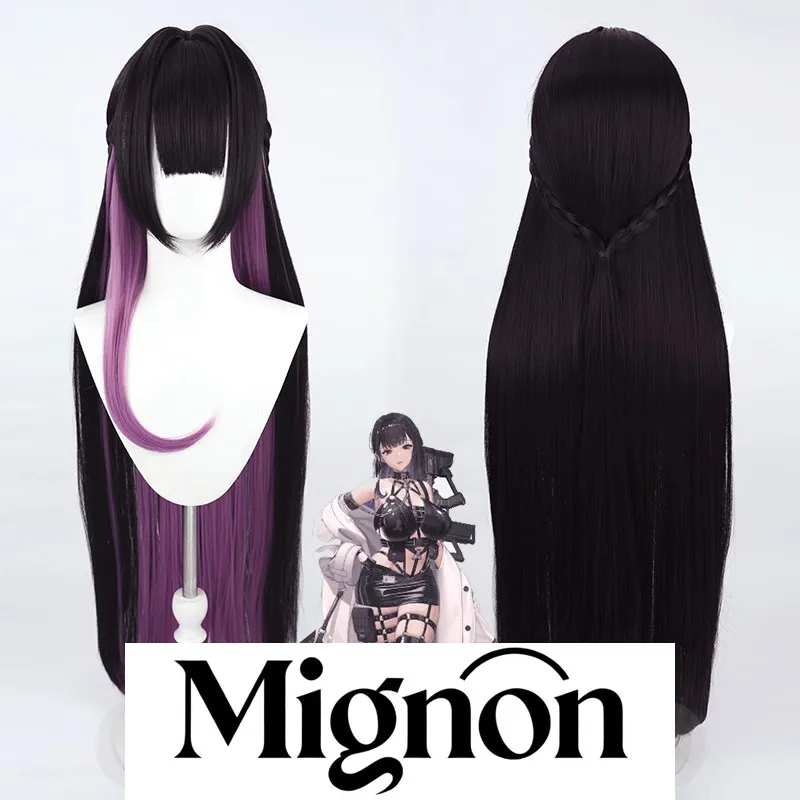 NIKKE: Goddess of Victory Mihara Cosplay Wig, Highlighted Styling with Scalp Cap Long Hair
