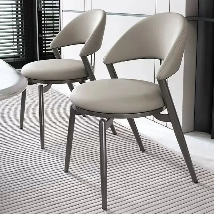 

Italian Light Luxury Dining Chair Modern Simple Family Back Chair Hotel Dining Table And Chairs