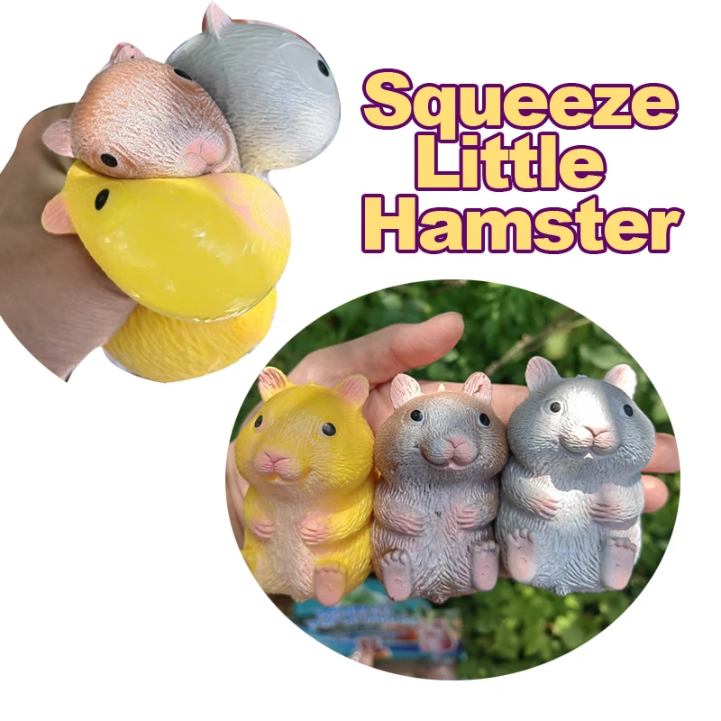 Anti-Stress Toy Cute little hamster Squeeze Fidget Toys Tpr Squishy Anti Stress Funny Stress Relief For Kids Adults Gift J178