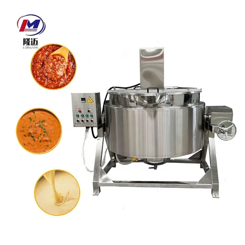 Large Capacity Biryani Cooking Pot Automatic Vegetable Cooking Mixer Industrial Meat Cooking Kettle With Factory Price