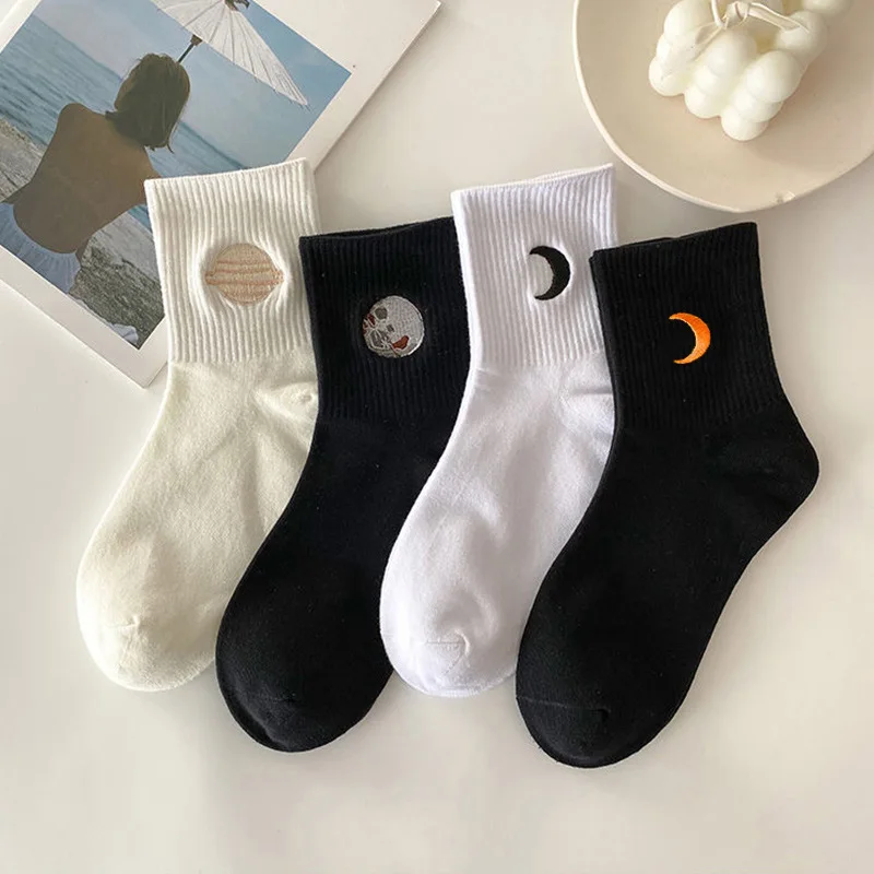 5pairs Men\'s Print Athletic Ankle Socks Print Breathable Comfortable Soft Novelty Funny Crew  Sox