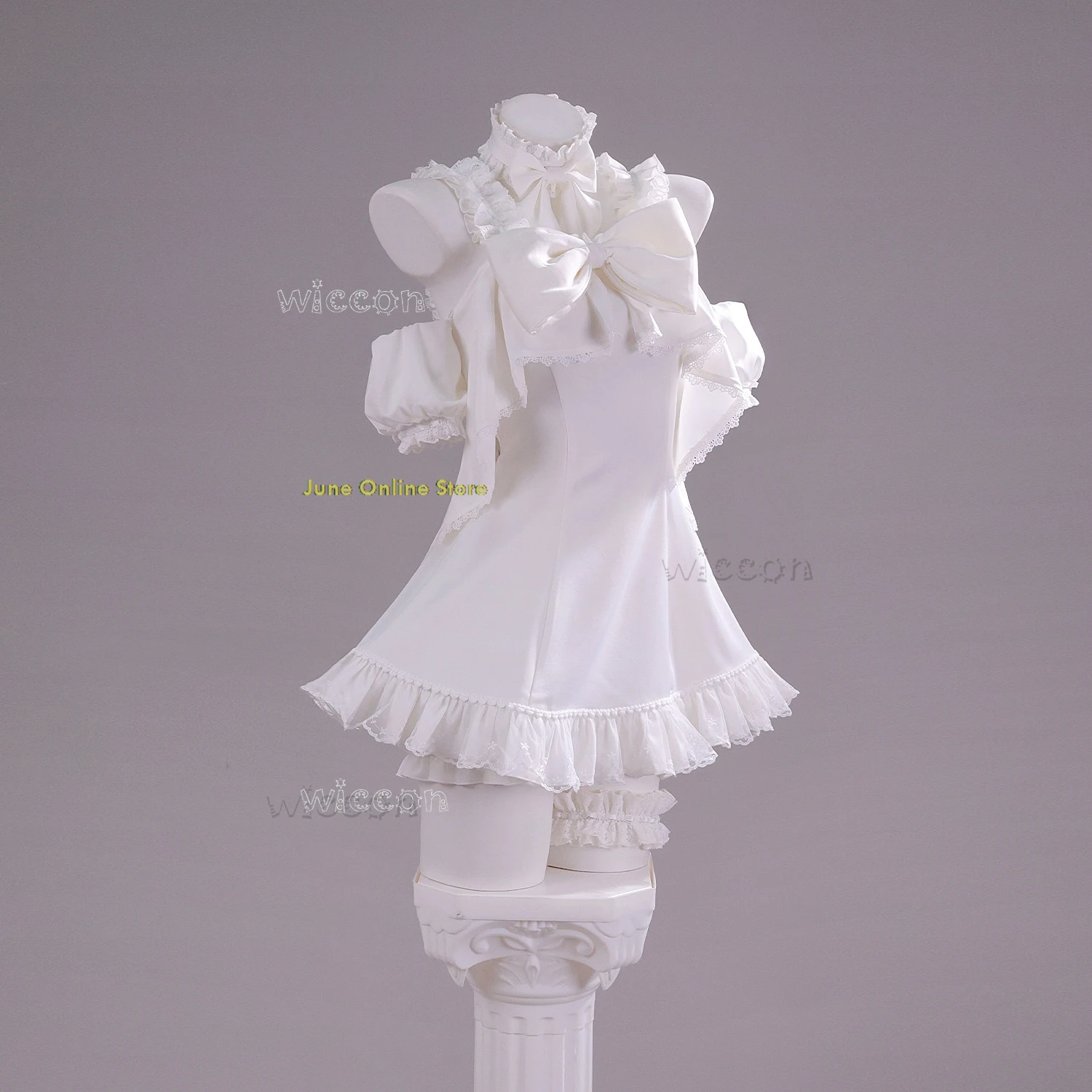 Re:0 Ram & Rem Relax Time Pajama - Sweet White Dress Props Zero Women's Halloween Figure Style Costume Cosplay Full Costumes Set - view 3