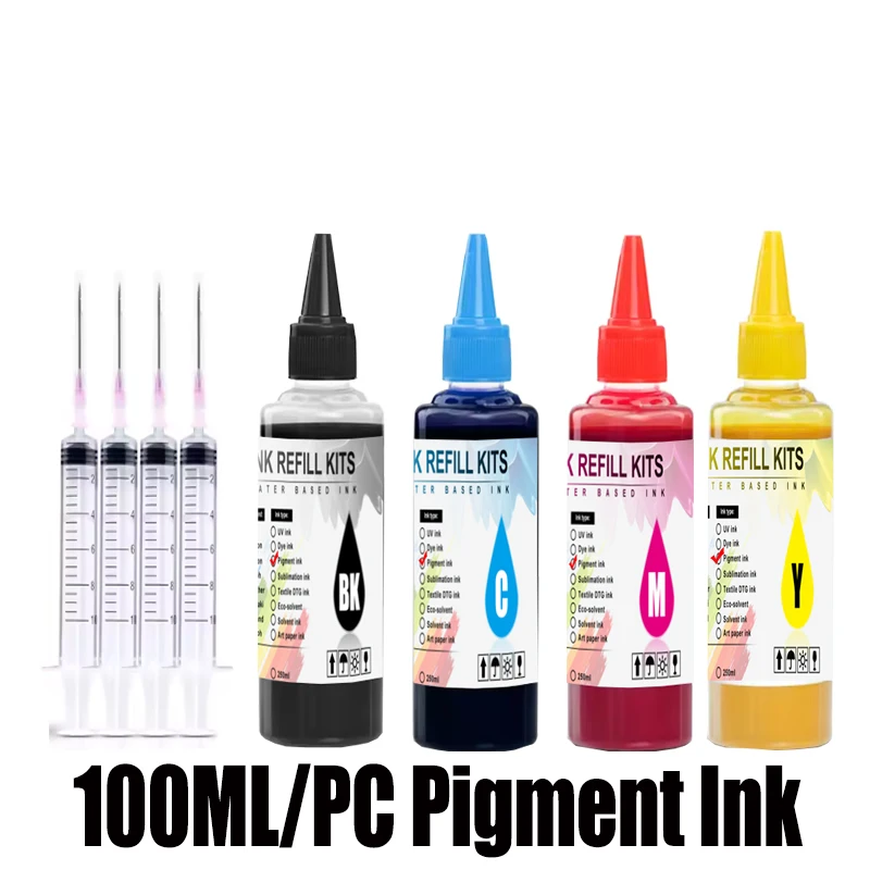 100ml Refill Pigment Ink For HP 981 972 973 974 975 Pagewide 352dw 377dw 452dn Dw 477dn Dw P55250dw P57750dw 556xh Dn Printer