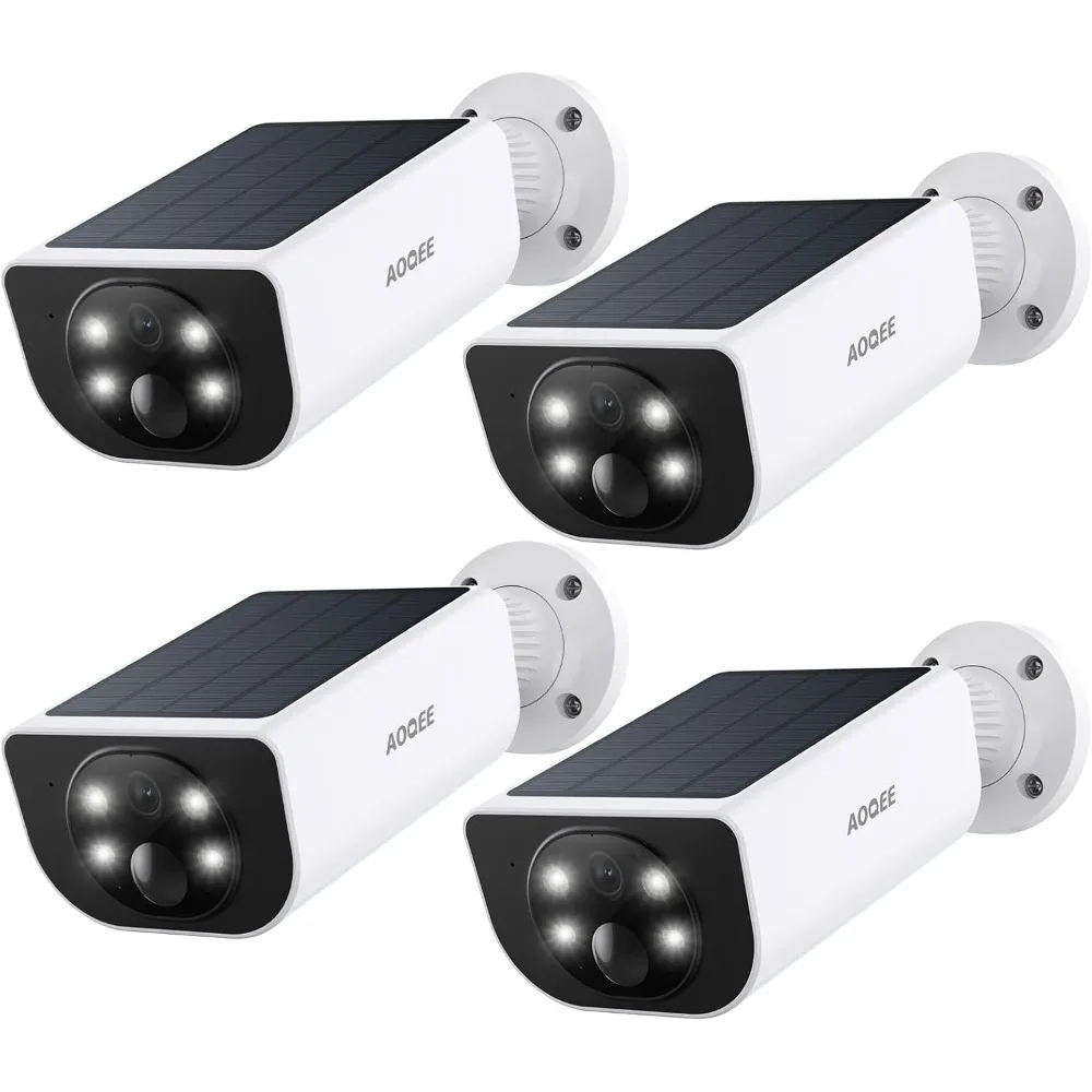 

Wireless Outdoor Security Camera 2K with Solar Power Color Night Vision AI Motion Detection Siren Waterproof SD Cloud
