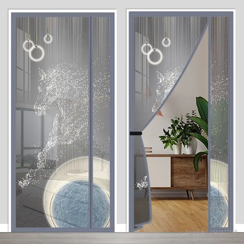 Magnetic Screen Door Curtain, Anti Mosquito Net, Insect Fly Bug Curtains, Automatic Closing Mesh, Summer