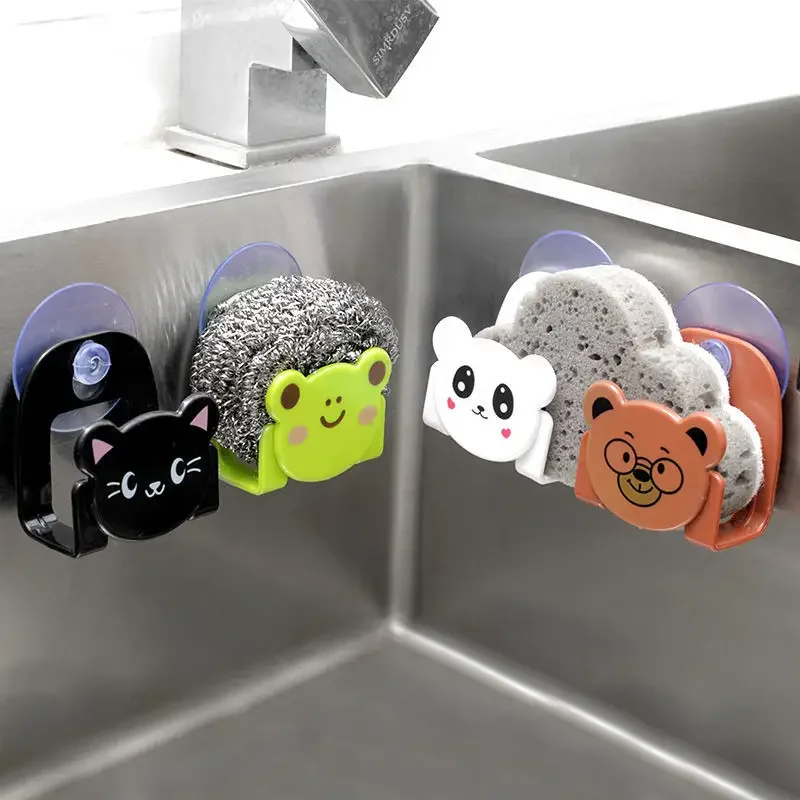 

Kitchen Accessories Cartoon Sponge Rag Storage Rack Home Decoration for Kitchen Supplies Kitchen Gadgets 1pcs