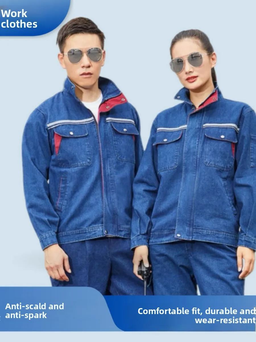 ensemble-de-vetements-de-travail-en-denim-pour-hommes-col-montant-anti-brulure-protection-du-travail-resistant-a-l'usure-pour-la-reparation-et-le-soudage