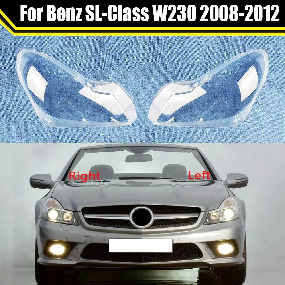 Car Front Headlamp Lampshade Auto Lamp Shell Lights Housing For Benz SL-Class W230 SL300 SL350 SL500 2008-2012 Headlight Cover