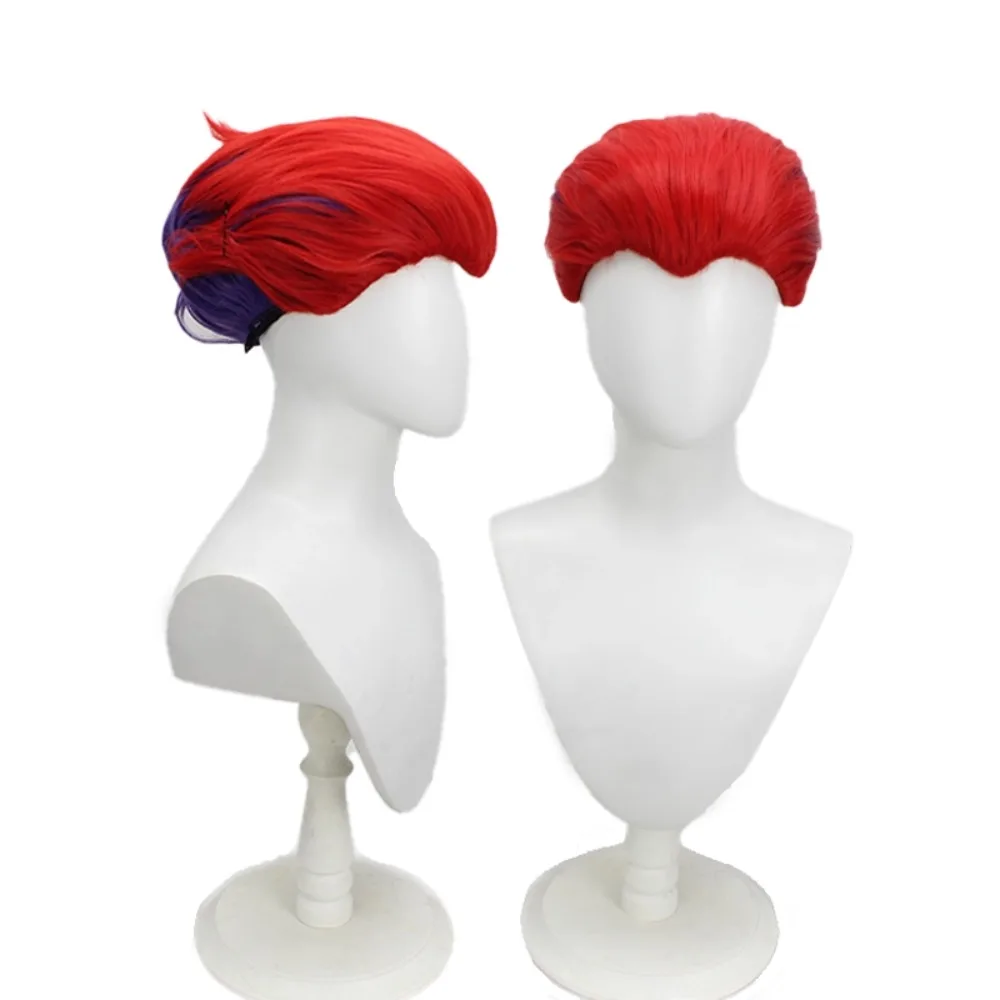

Hunter X Hunter Hisoka Cosplay Wig Red Purple Heat Resistant Synthetic Fiber Anime Party Wig