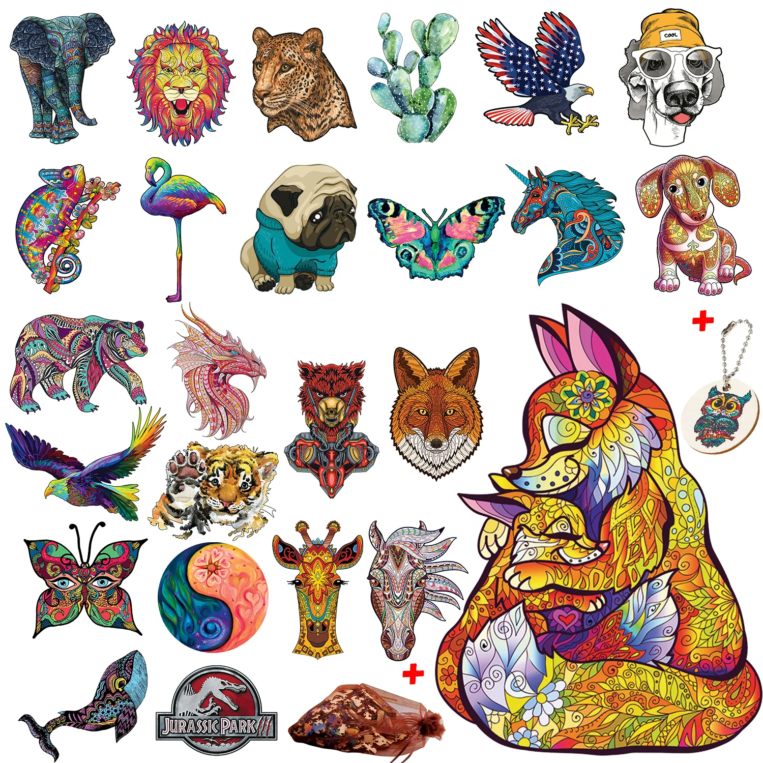 

New 2023 Fox Puzzle 3D Wooden Puzzles Children Puzzle DIY Crafts Animal Modeling Decompression Toys Classic Gifts Board Games