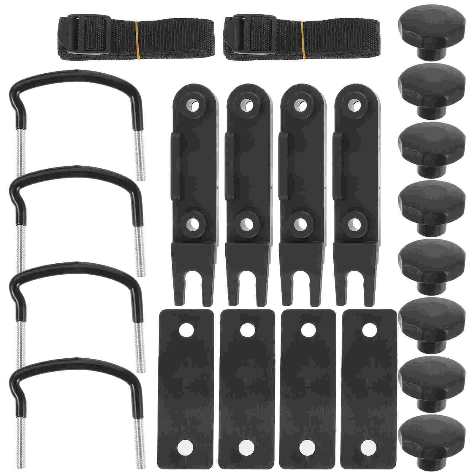 Car Roof Rack Assembly Clamps Telephone U-bolt Plastic Mounting Fitting U-hook Bracket