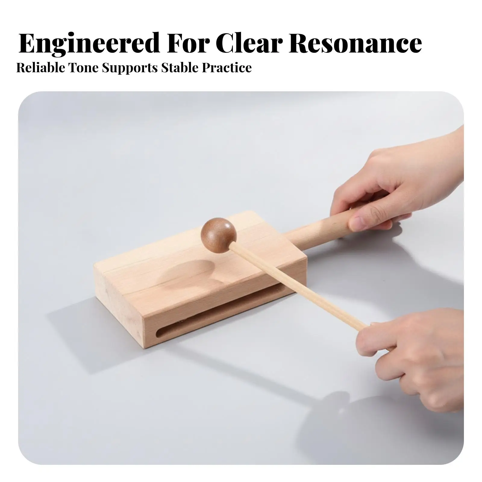 Quality Wooden Children Music Clapper Percussion Instrument for Sauce Rhythm Practice Professional Musical Tool for Kids