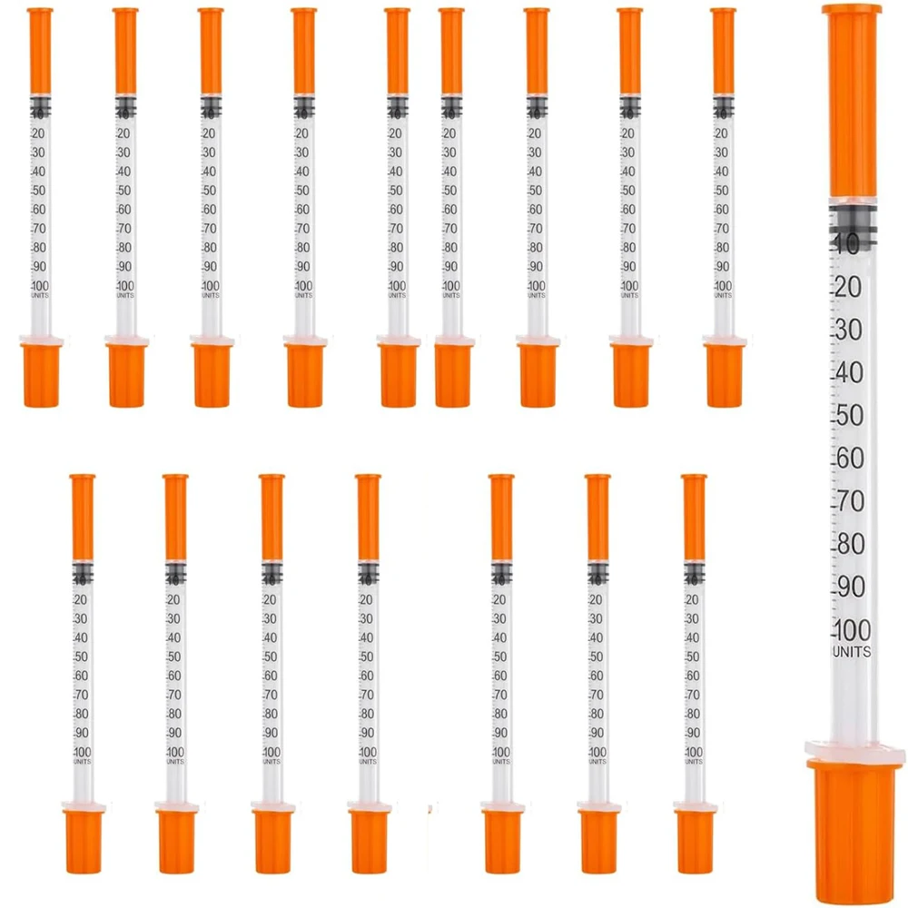 400/600 Stück 1ml 0,5ml Einwegspritze für Haustiere, Hunde, Katzen, Plastik-Veterinärspritze mit Nadeln, Medizinbedarf – Detail 3