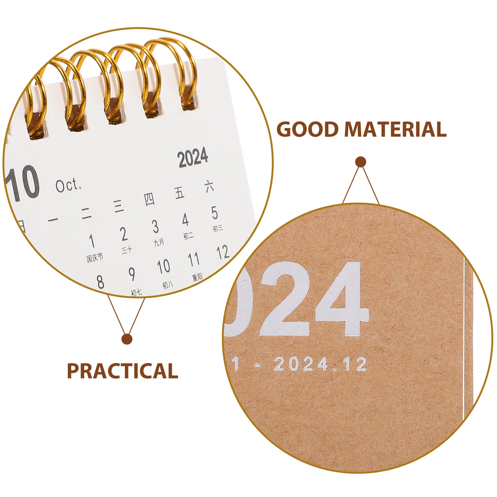 2024 Desk Calendar Small Advent for Children Daily Use Monthly Weekly Calendars Pocket Office