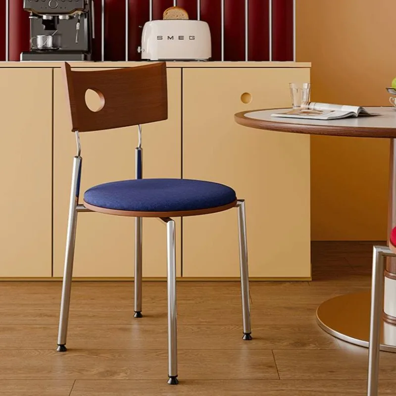 

Rustic Navy Blue Dining Chairs Simple Classic Party Designer Dining Chairs Relaxation Nordic Sillas De Comedor Kitchen Furniture