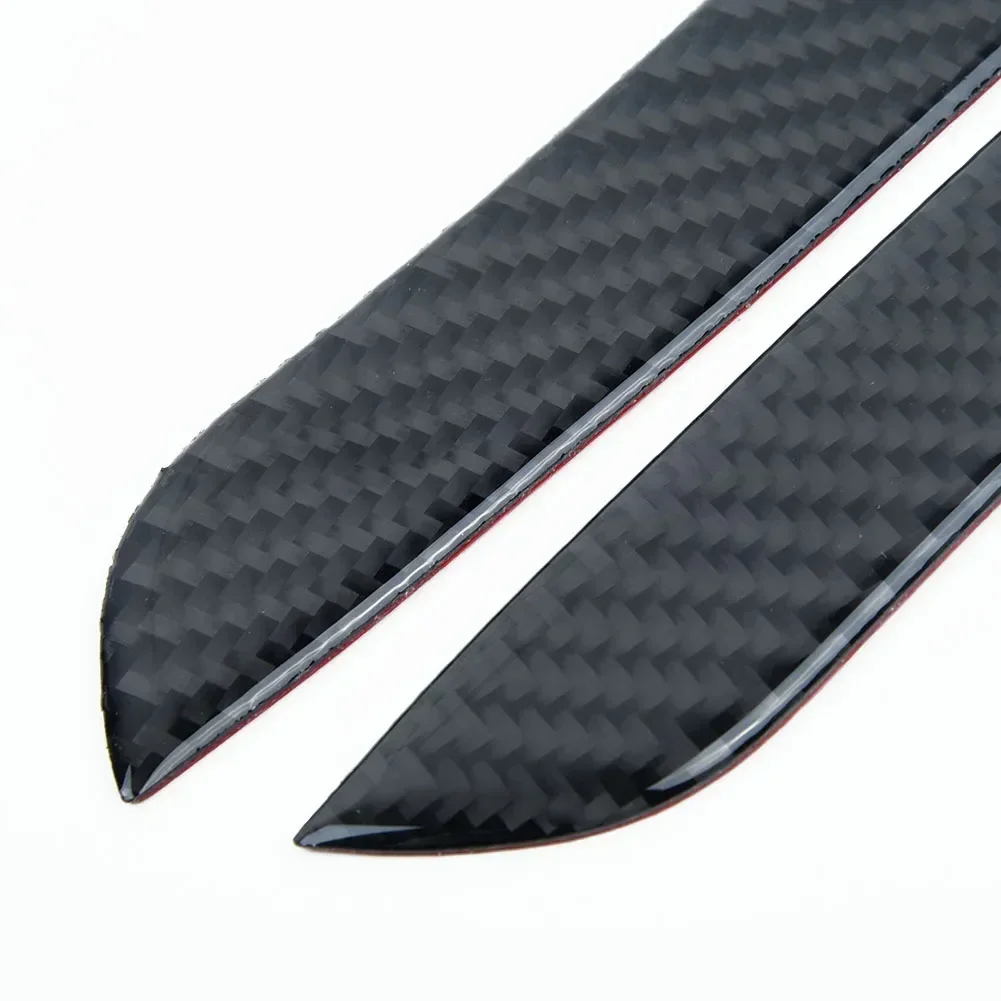 2Pcs Carbon Fiber Headlight Eyelid Eyebrow Cover For E90 / E91 3 Series 4 For E90 Sedan 2009~2012