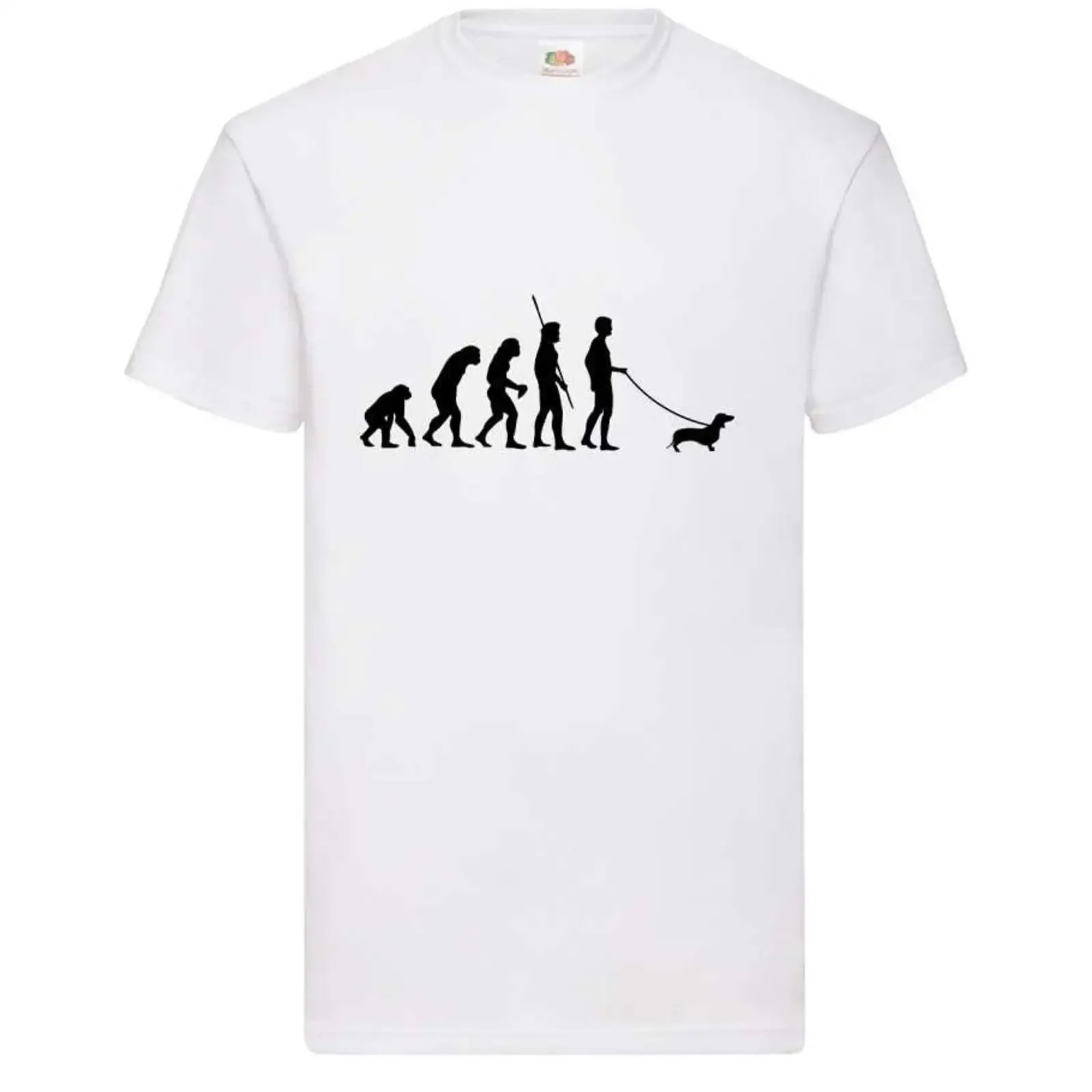 Evolution Dackel Männer T Shirt vintage Washed Stretched Slightly Soft Comfortable Casual Versatile streetwear graphic Stylish