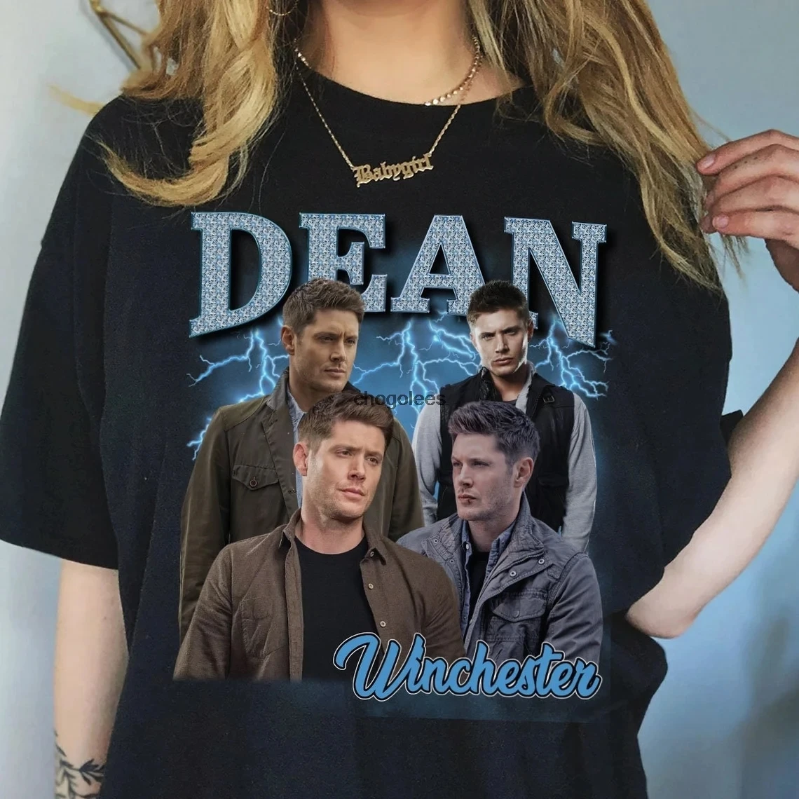 1 Dean Winchester Shirt Dean Winchester Vintage Sweatshirt 90s Dean Winchester  90s Vintage Clothing Jensen Ackles