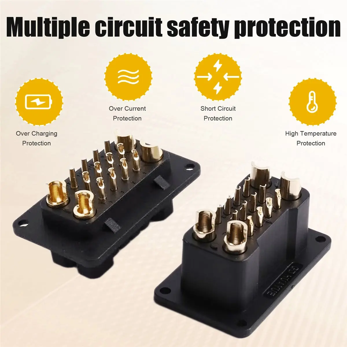 A46U 2Pairs 4+12 Pin Controller Plug 90A High Current Power Connector with Anti-Reverse Insertion Design for RC Model Socket
