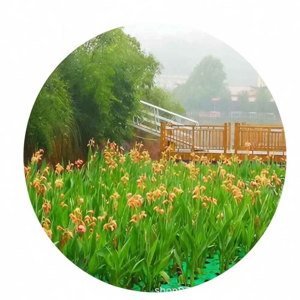 Round Modular Floating Island Water Based Planting Tray Ecological Holder Sustainable Pond Landscape Decoration Bed