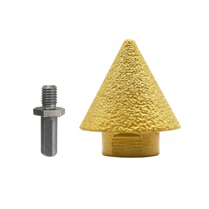 38/50mm Diamond Grinding Wheel Thread Diamond Chamfer Countersink Bit Cone Carve Polishing for Angle Grinder