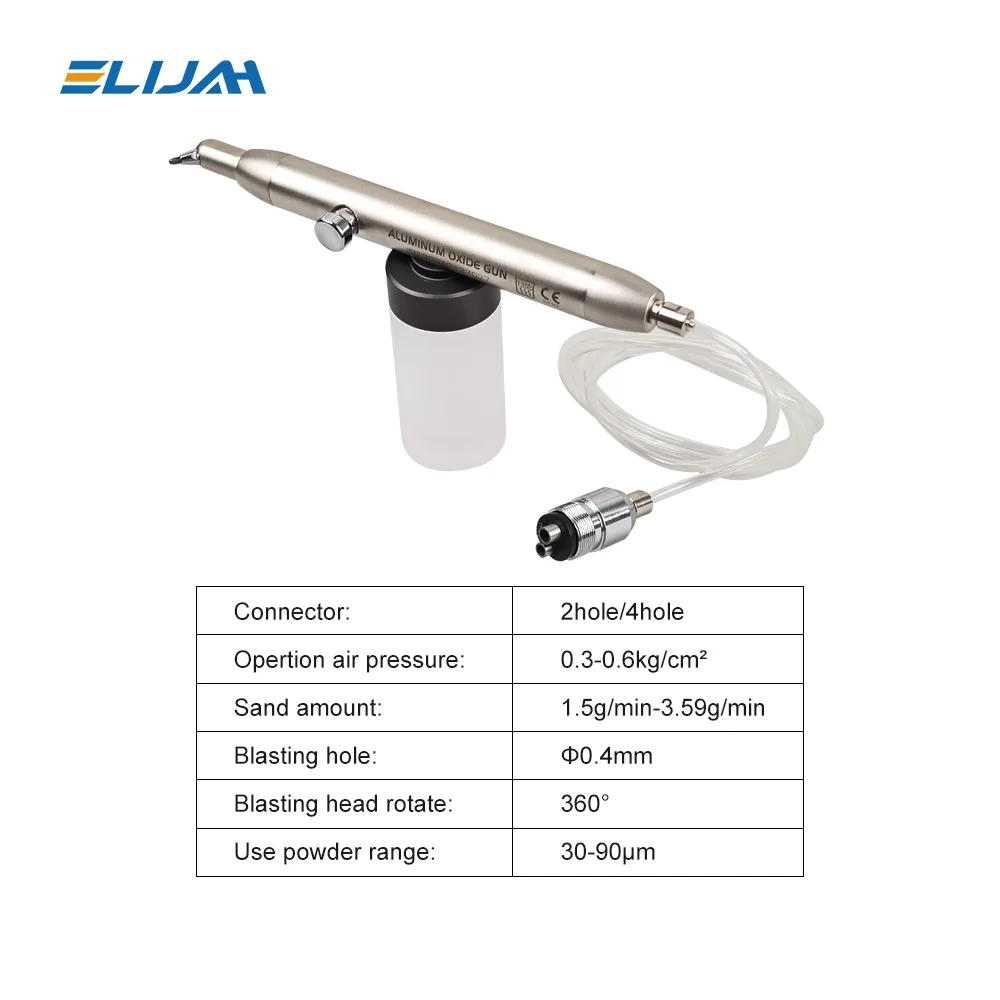 Dental Aluminum Oxide Micro Blaster Interface Microetcher Sandblasting Alumina Gun Air Abrasion Polisher 2/4hole Dentistry Tools