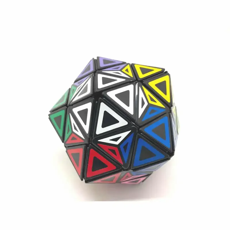 Evgeniy Icosahedron الأسود الجسم ملصقات جوفاء المكعب السحري ملصقات صناعة يدوية نيو سرعة ملتوي لغز الدماغ المضايق ألعاب تعليمية