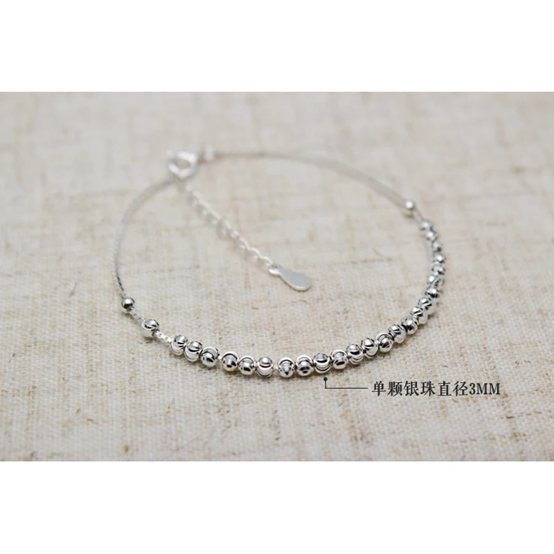 La monada 16 3cm einfache unregelmäßige Armbänder für Frauen Silber Kette Perle Sterling Silber Damen armband