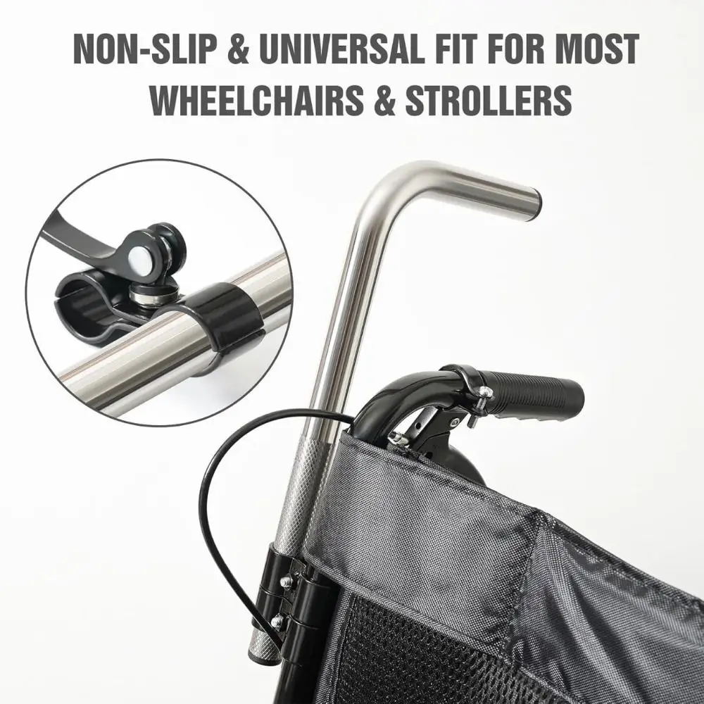 2PCS Stainless Steel Wheelchair Handle Extender 300 Lbs Load Capacity Telescopic Push Handle Extension Easy Installation