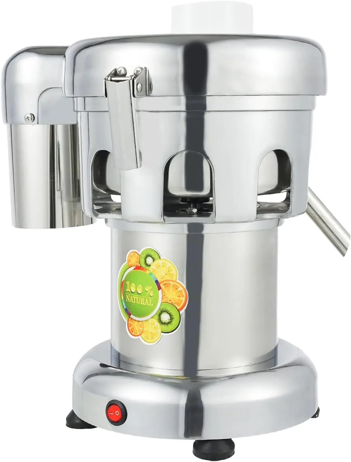 Máquina exprimidora extractora de jugo, máquina eléctrica para hacer jugo de frutas y verduras, jugo centrífugo construido de acero inoxidable