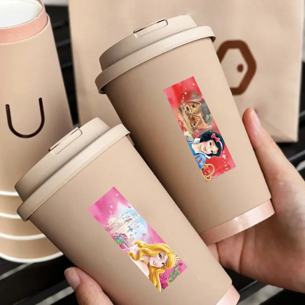 

120Pcs/Roll Disney Princess Sealing Stickers Cute Girl Decal DIY Luggage Phone Guitar Cup Scrapbook Waterproof Sticker Kid Toys