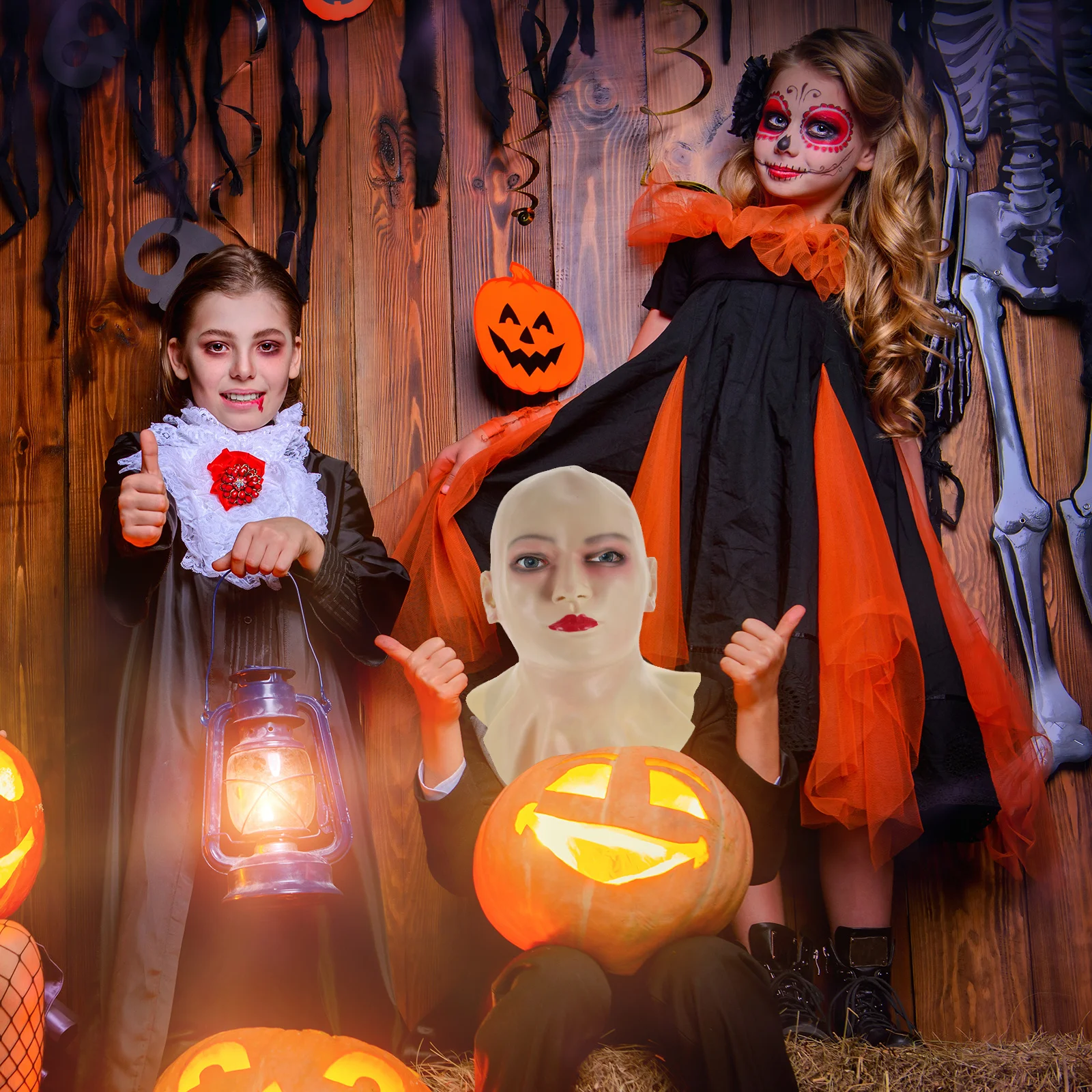 

Латексная лысая маска, реалистичный безволосный головной убор для взрослых, карнавальный костюм, маска для лица ужасов на Хэллоуин, реквизит для наряда