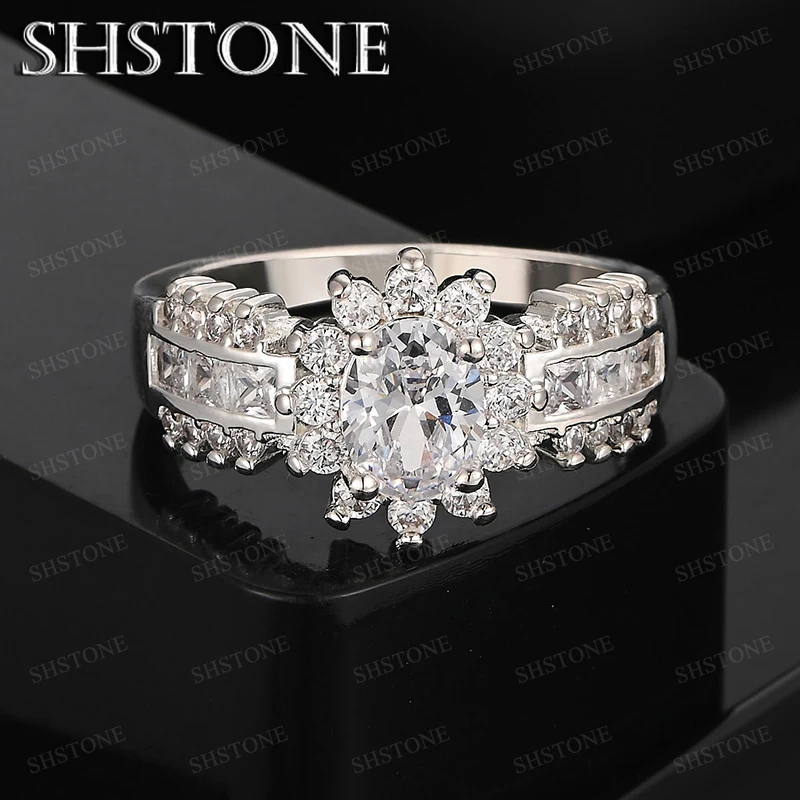 

High Quality Zircon 925 Sterling Silver Ring For Women Men Party Wedding Engagement Accessories Anniversary Gift Senior Jewelry