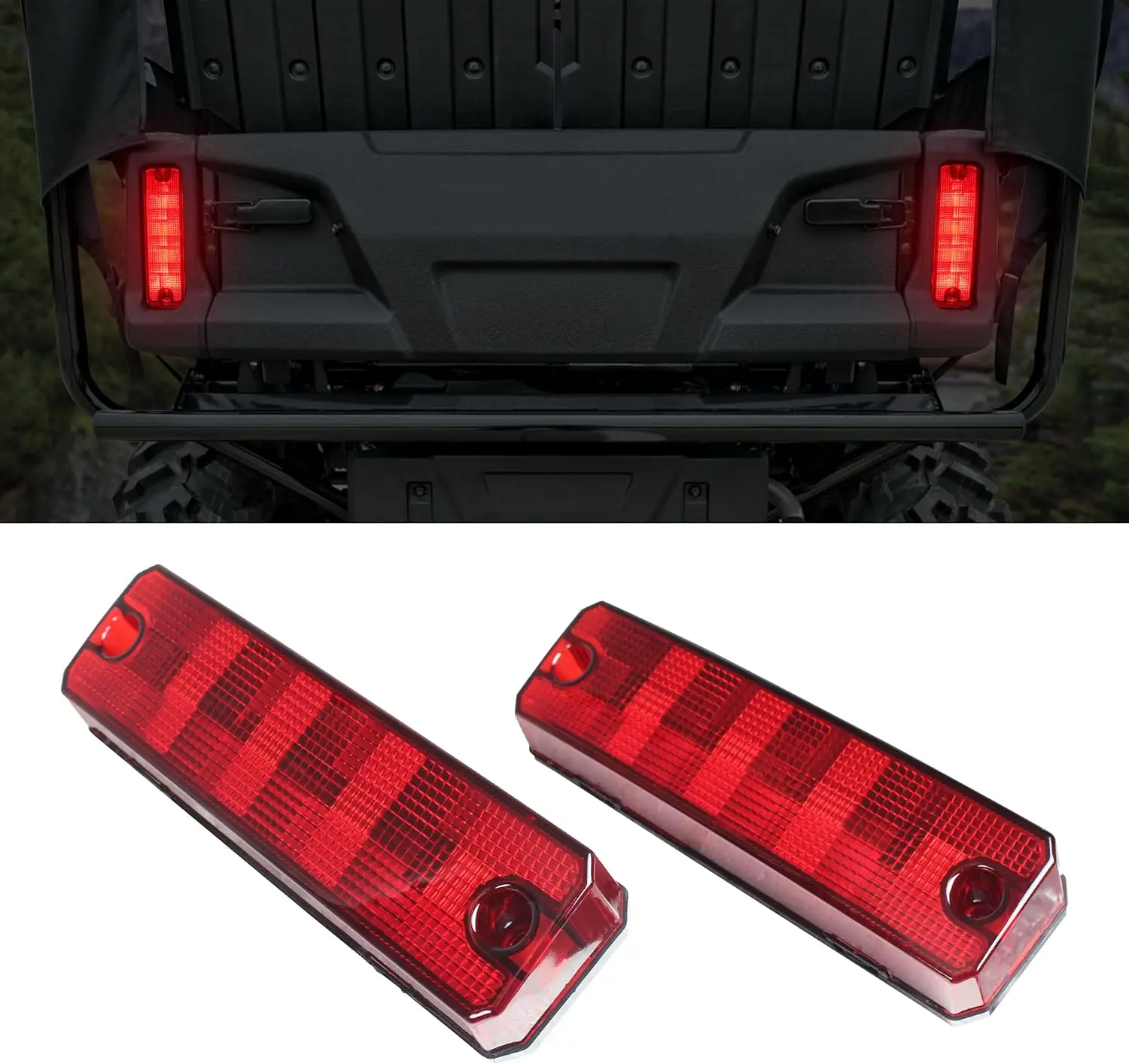 

2 шт. светодиодные задние фонари для Honda Pioneer 520 700 1000 2014-2025 красные стоп-сигналы Plug & Play