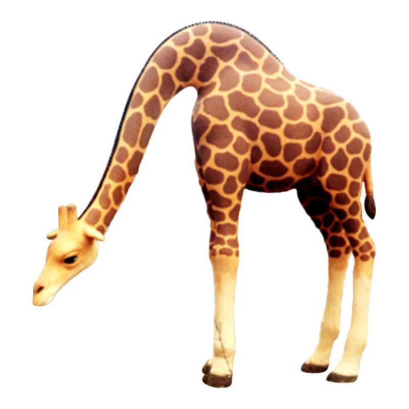Outdoor animal statues: Zoo cartoon resin fiberglass sculptures