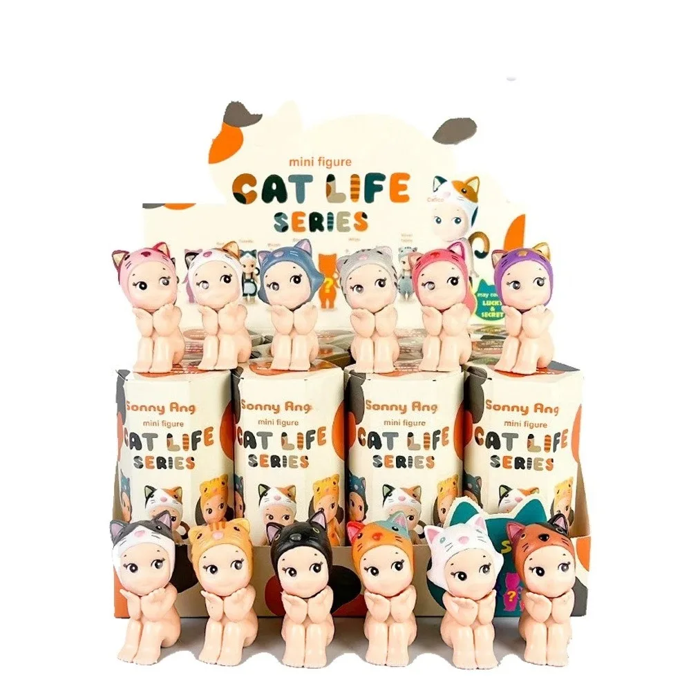 

1-12 шт. набор ангелов хипперс случайные слепые коробки сидячая поза аниме фигурки украшения игрушки куклы для детей подарки на день рождения