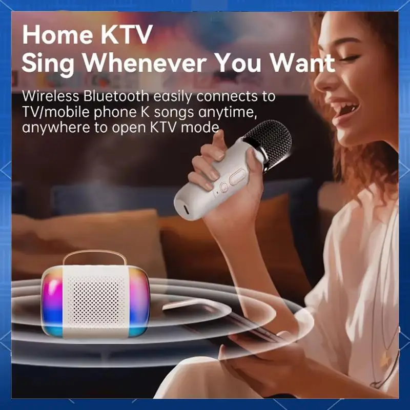 

AA77 K Song Bluetooth-динамик, микрофон, аудиомикрофон, караоке, детский портативный домашний K-Song, встроенный стерео