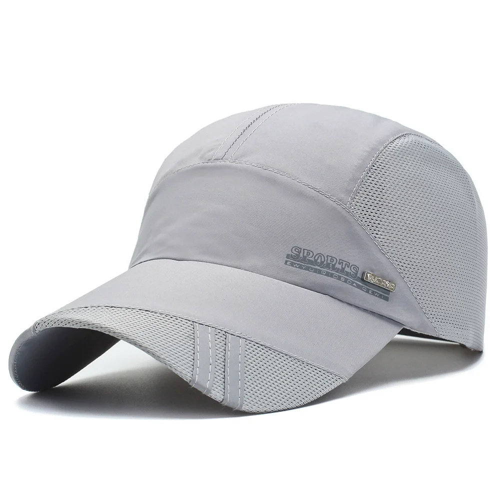 Breathable Mesh Baseball Cap Summer Quick Dry Sun Protection Sports Peaked Cap Adjustable Outdoor Running Fishing Hat Unisex