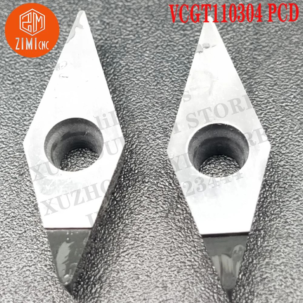 VCGT110304 PCD VCGT 110304 turning insert Tool CNC tool Metal cutting lathe tool VCGT for Copper aluminum metal lathe mechanical