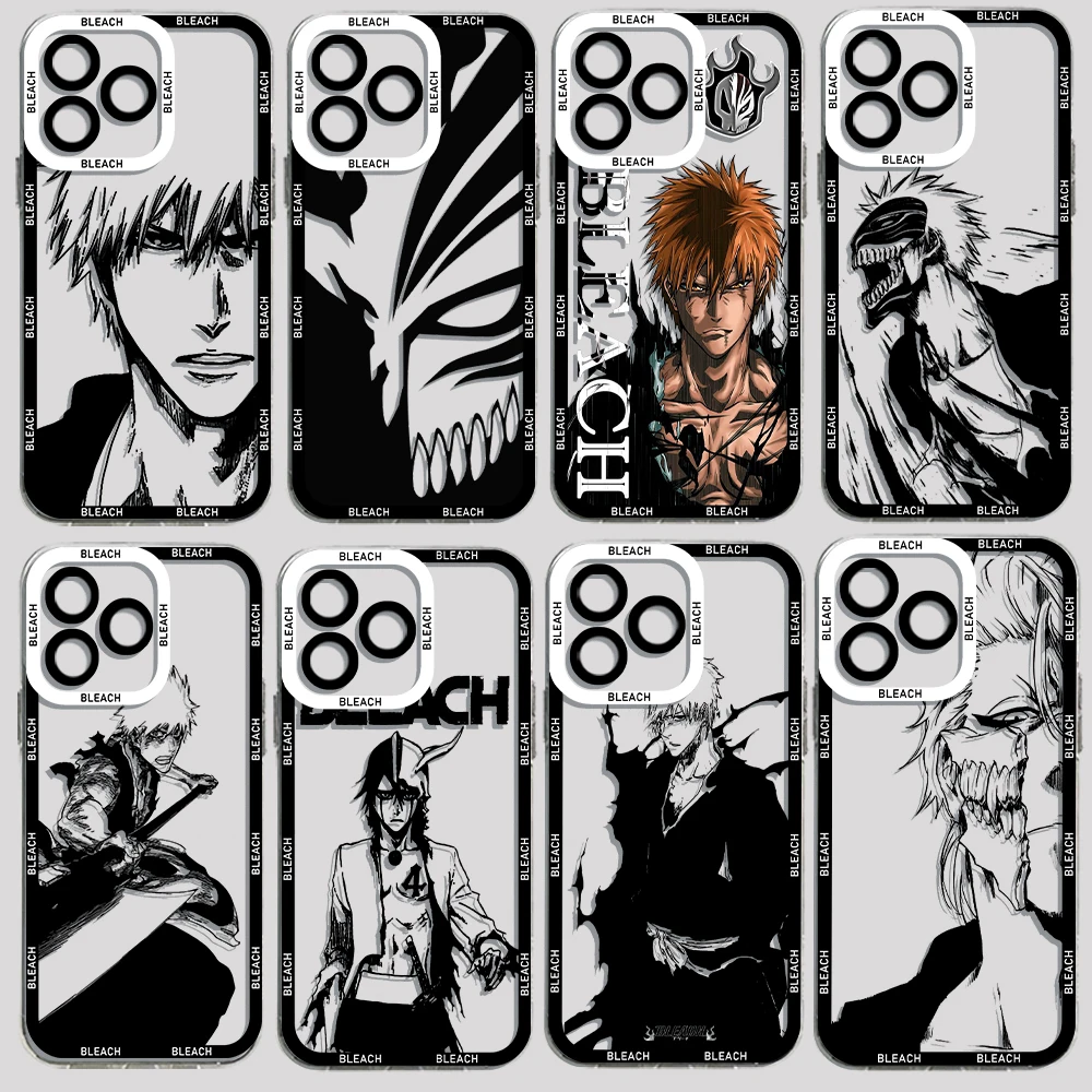 BLEACH Anime Phone Case For Samsung S24 S23 S22 S21 S20 S10 FE Note20 Note10 Plus Ultra Lite 5G Clear Soft TPU Cover